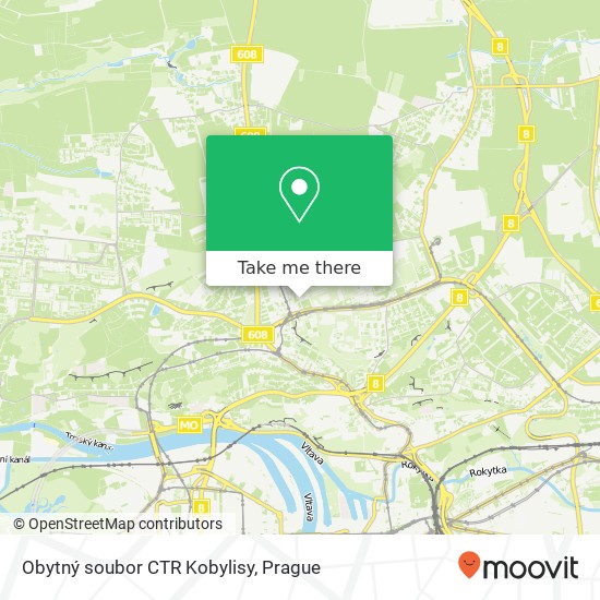 Obytný soubor CTR Kobylisy map