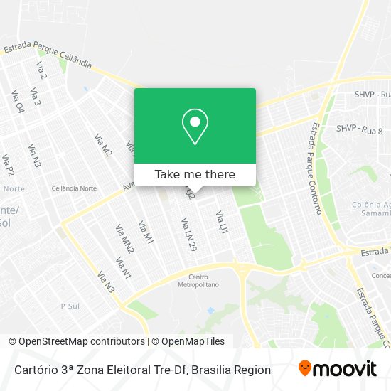Cartório 3ª Zona Eleitoral Tre-Df map