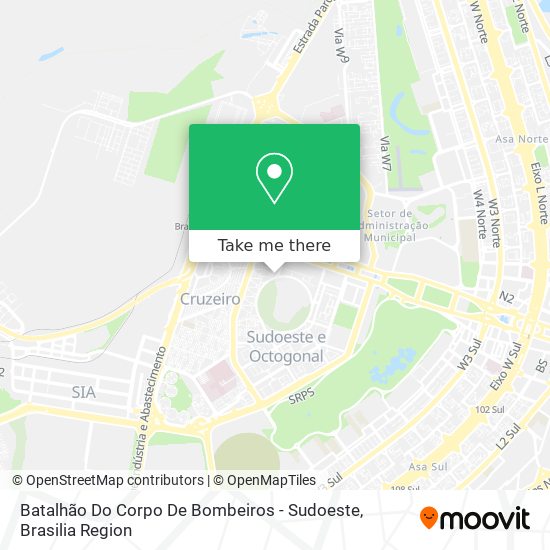 Batalhão Do Corpo De Bombeiros - Sudoeste map