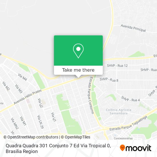 Quadra Quadra 301 Conjunto 7 Ed Via Tropical 0 map