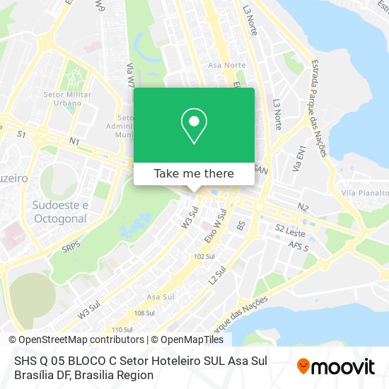 Mapa SHS Q  05 BLOCO C   Setor Hoteleiro SUL   Asa Sul  Brasília   DF