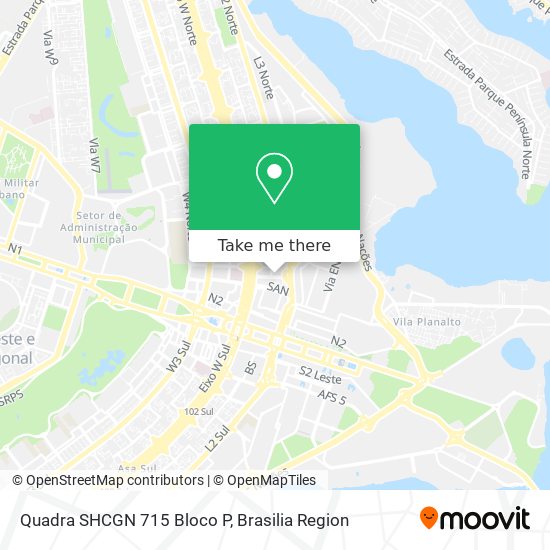 Quadra SHCGN 715 Bloco P map