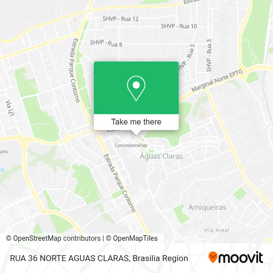 RUA 36 NORTE AGUAS CLARAS map
