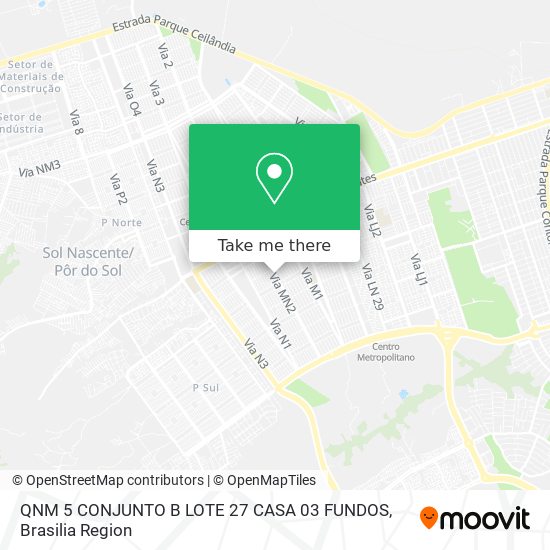 QNM 5 CONJUNTO B LOTE 27 CASA 03 FUNDOS map