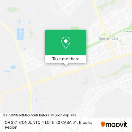 QR 321 CONJUNTO 4 LOTE 20 CASA 01 map