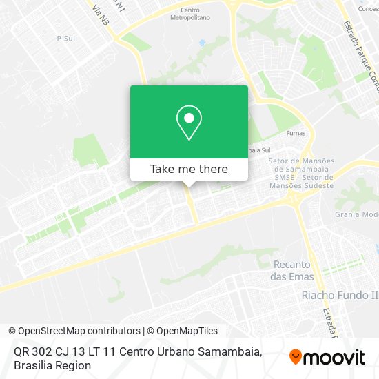 QR 302 CJ 13 LT 11   Centro Urbano   Samambaia map