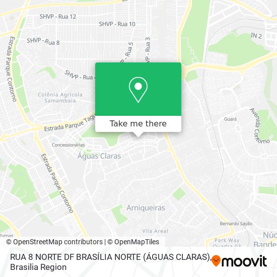 Mapa RUA 8 NORTE    DF   BRASÍLIA  NORTE (ÁGUAS CLARAS)