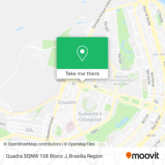 Quadra SQNW 108 Bloco J map