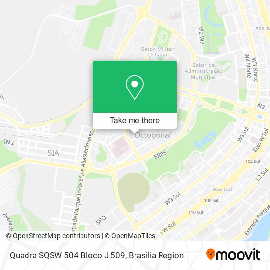 Quadra SQSW 504 Bloco J 509 map