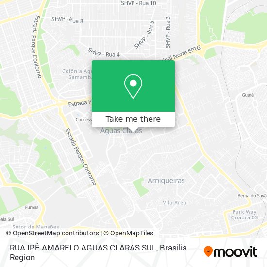 RUA IPÊ AMARELO AGUAS CLARAS SUL map