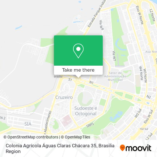 Colonia Agrícola Águas Claras Chácara 35 map