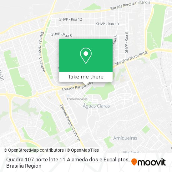 Quadra 107 norte lote 11 Alameda dos e Eucaliptos map