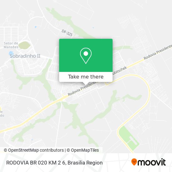 RODOVIA BR 020 KM 2 6 map