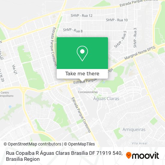 Mapa Rua Copaíba  R   Águas Claras  Brasília   DF  71919 540