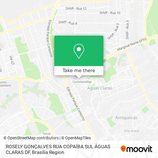 ROSELY GONÇALVES  RUA COPAÍBA SUL  ÁGUAS CLARAS DF map