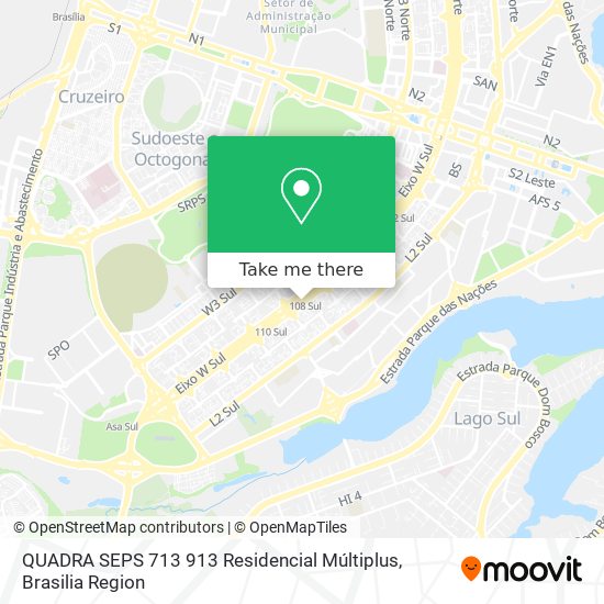 QUADRA SEPS 713 913 Residencial Múltiplus map