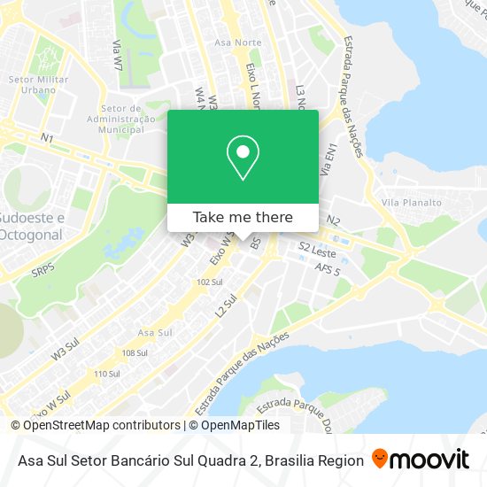 Asa Sul  Setor Bancário Sul  Quadra 2 map