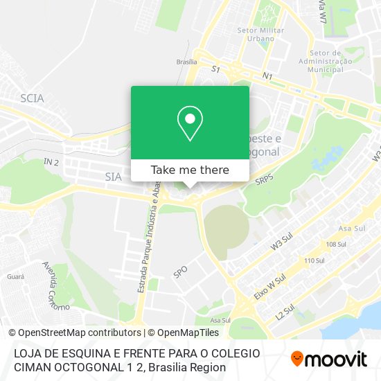 Mapa LOJA DE ESQUINA E FRENTE PARA O COLEGIO CIMAN OCTOGONAL 1 2