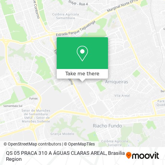 QS 05 PRACA 310 A   ÁGUAS CLARAS  AREAL map