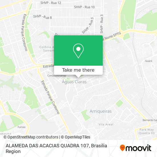 ALAMEDA DAS ACACIAS QUADRA 107 map