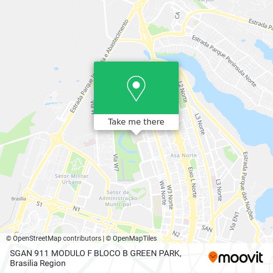 SGAN 911 MODULO F BLOCO B GREEN PARK map