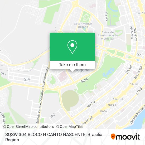 SQSW 304 BLOCO H   CANTO  NASCENTE map