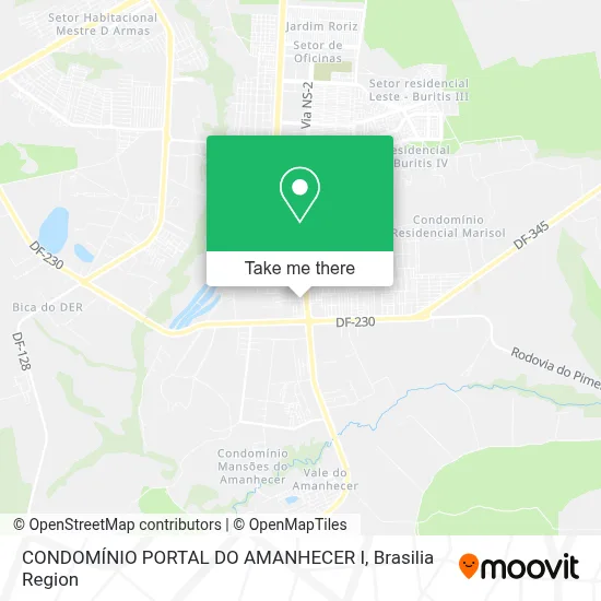CONDOMÍNIO PORTAL DO AMANHECER I map