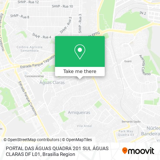 PORTAL DAS ÁGUAS  QUADRA 201 SUL  ÁGUAS CLARAS DF L01 map