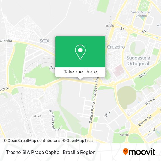 Mapa Trecho SIA   Praça Capital