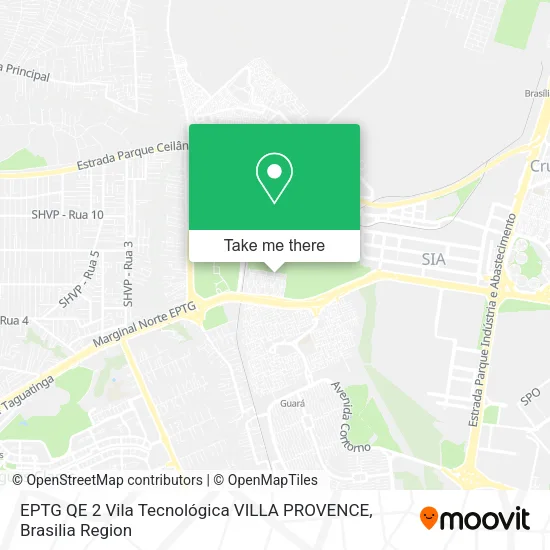 EPTG QE 2  Vila Tecnológica   VILLA PROVENCE map