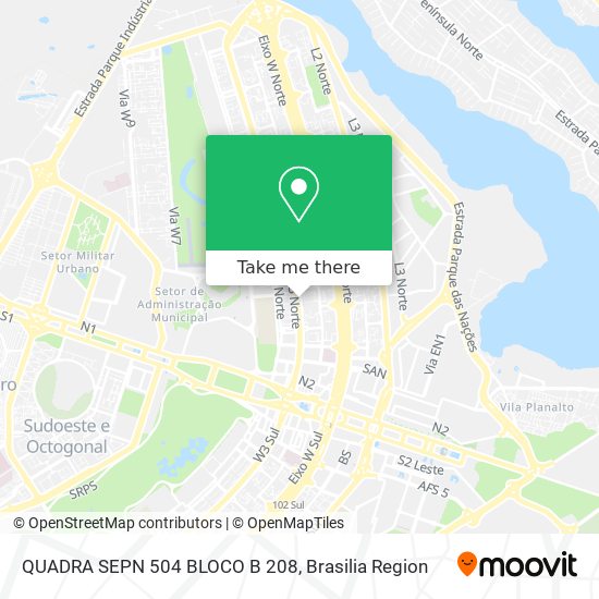 QUADRA SEPN 504 BLOCO B 208 map