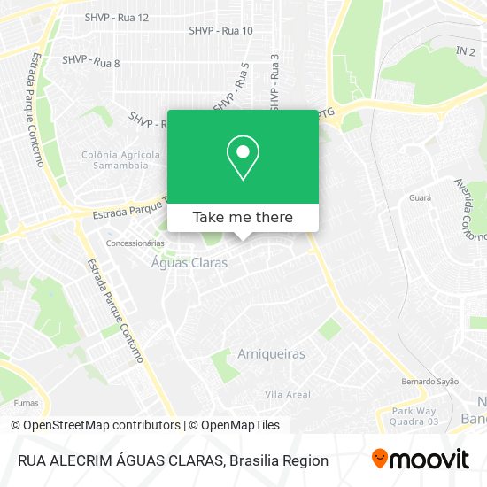 RUA ALECRIM   ÁGUAS CLARAS map