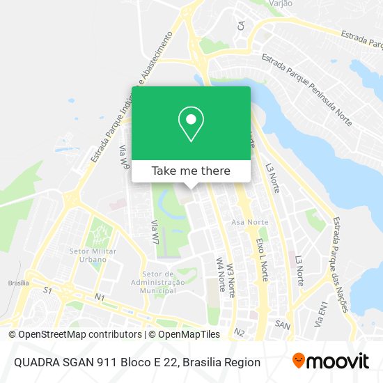 QUADRA SGAN 911 Bloco E 22 map