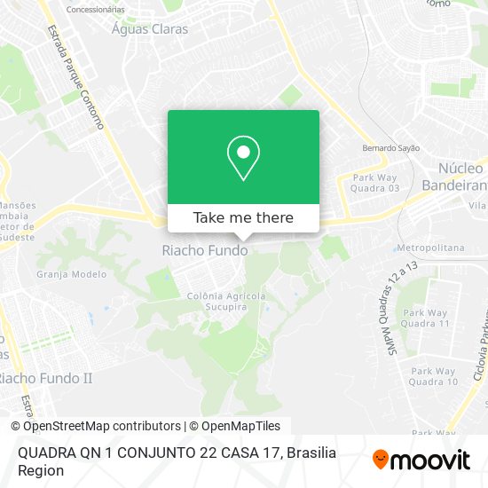 Mapa QUADRA QN 1 CONJUNTO 22 CASA 17