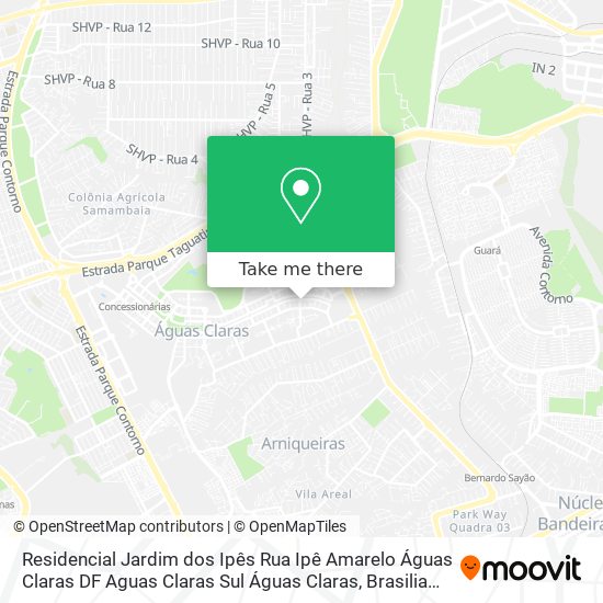 Residencial Jardim dos Ipês  Rua Ipê Amarelo  Águas Claras DF  Aguas Claras Sul  Águas Claras map