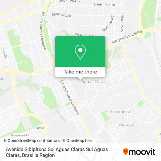 Avenida Sibipiruna Sul  Águas Claras Sul  Águas Claras map