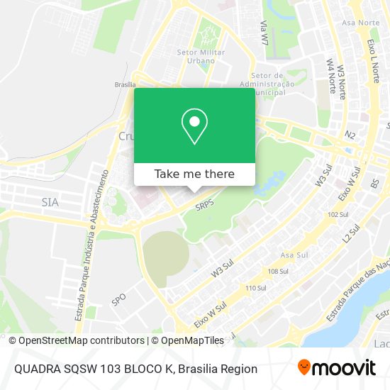 QUADRA SQSW 103 BLOCO K map