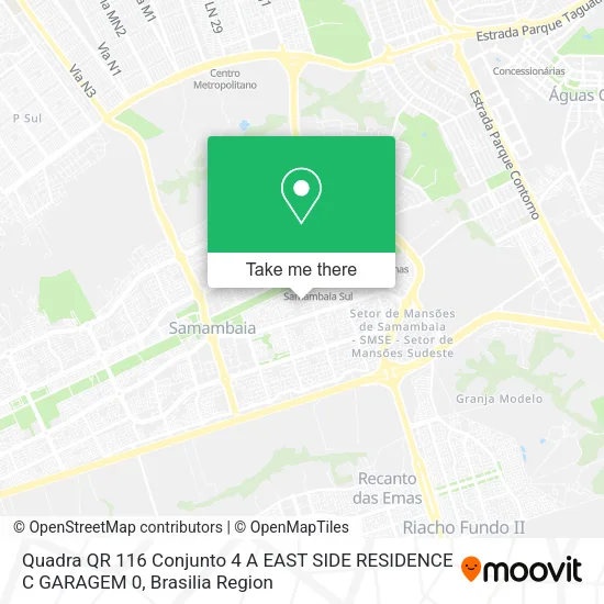 Quadra QR 116 Conjunto 4 A EAST SIDE RESIDENCE C  GARAGEM 0 map