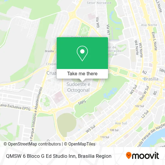 QMSW 6 Bloco G Ed  Studio Inn map