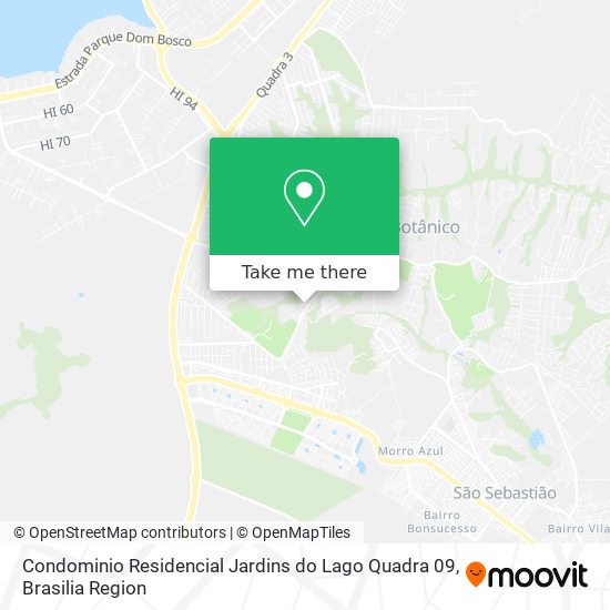 Condominio Residencial Jardins do Lago Quadra 09 map