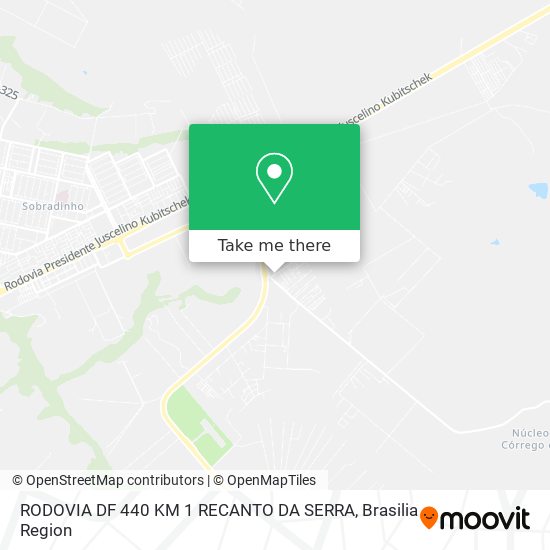 RODOVIA DF 440 KM 1 RECANTO DA SERRA map
