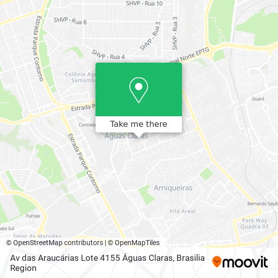 Av das Araucárias   Lote 4155     Águas Claras map