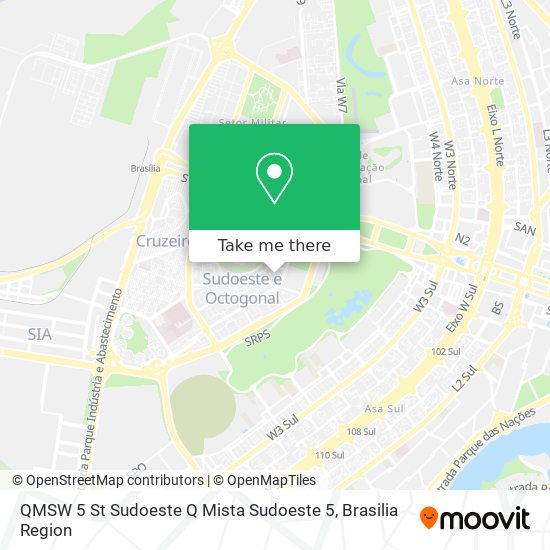 QMSW 5  St  Sudoeste Q  Mista Sudoeste 5 map