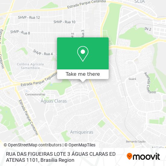 RUA DAS FIGUEIRAS   LOTE 3   ÁGUAS CLARAS   ED  ATENAS 1101 map