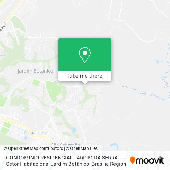 CONDOMÍNIO RESIDENCIAL JARDIM DA SERRA  Setor Habitacional Jardim Botânico map