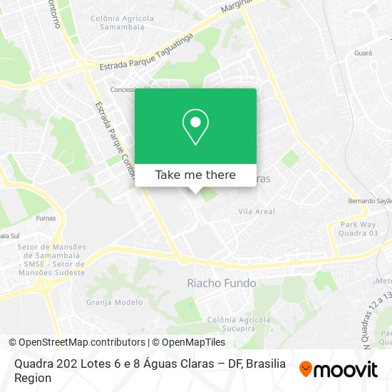 Quadra 202   Lotes 6 e 8   Águas Claras – DF map