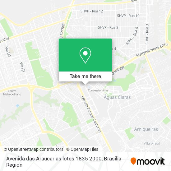 Avenida das Araucárias lotes 1835 2000 map