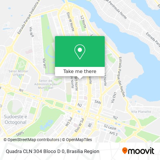 Quadra CLN 304 Bloco D 0 map