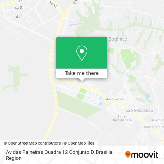 Av  das Paineiras  Quadra 12 Conjunto D map