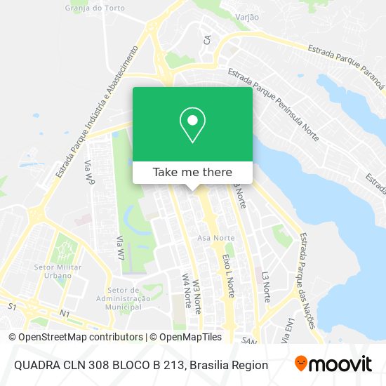 QUADRA CLN 308 BLOCO B 213 map